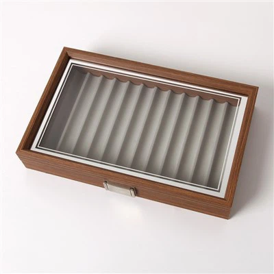 Дървена кутия за съхранение на колие с покривен прозорец